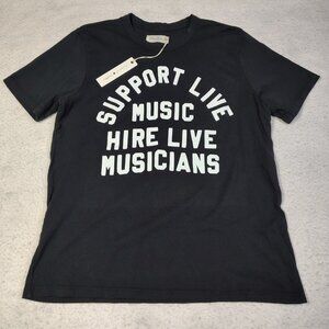 imogene + willie Support Live Music T-Shirt Mens Size XL Black White Cotton